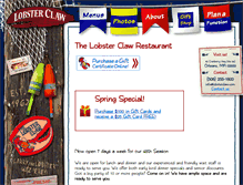 Tablet Screenshot of lobsterclaw.com